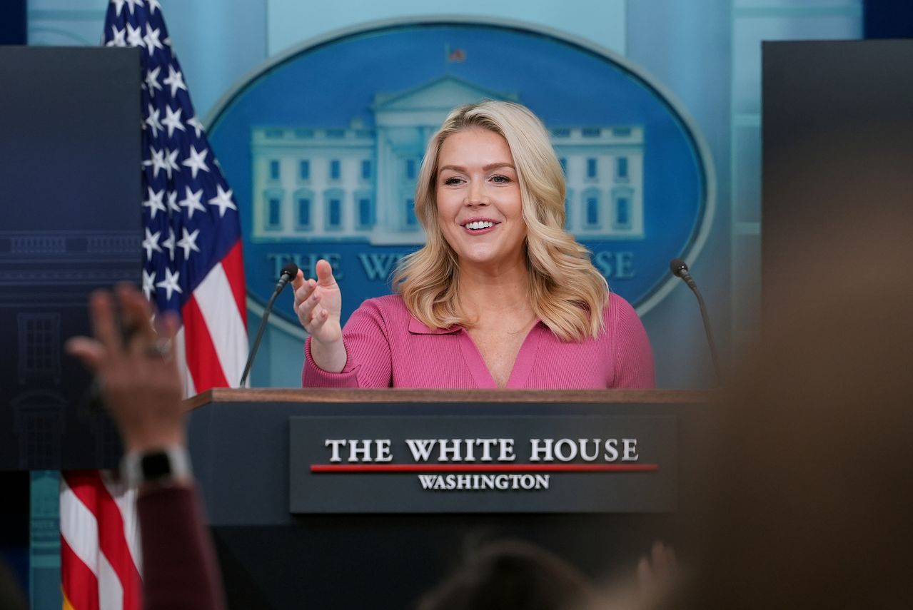 캐롤라인 레빗 미국 백악관 대변인. AP=연합뉴스