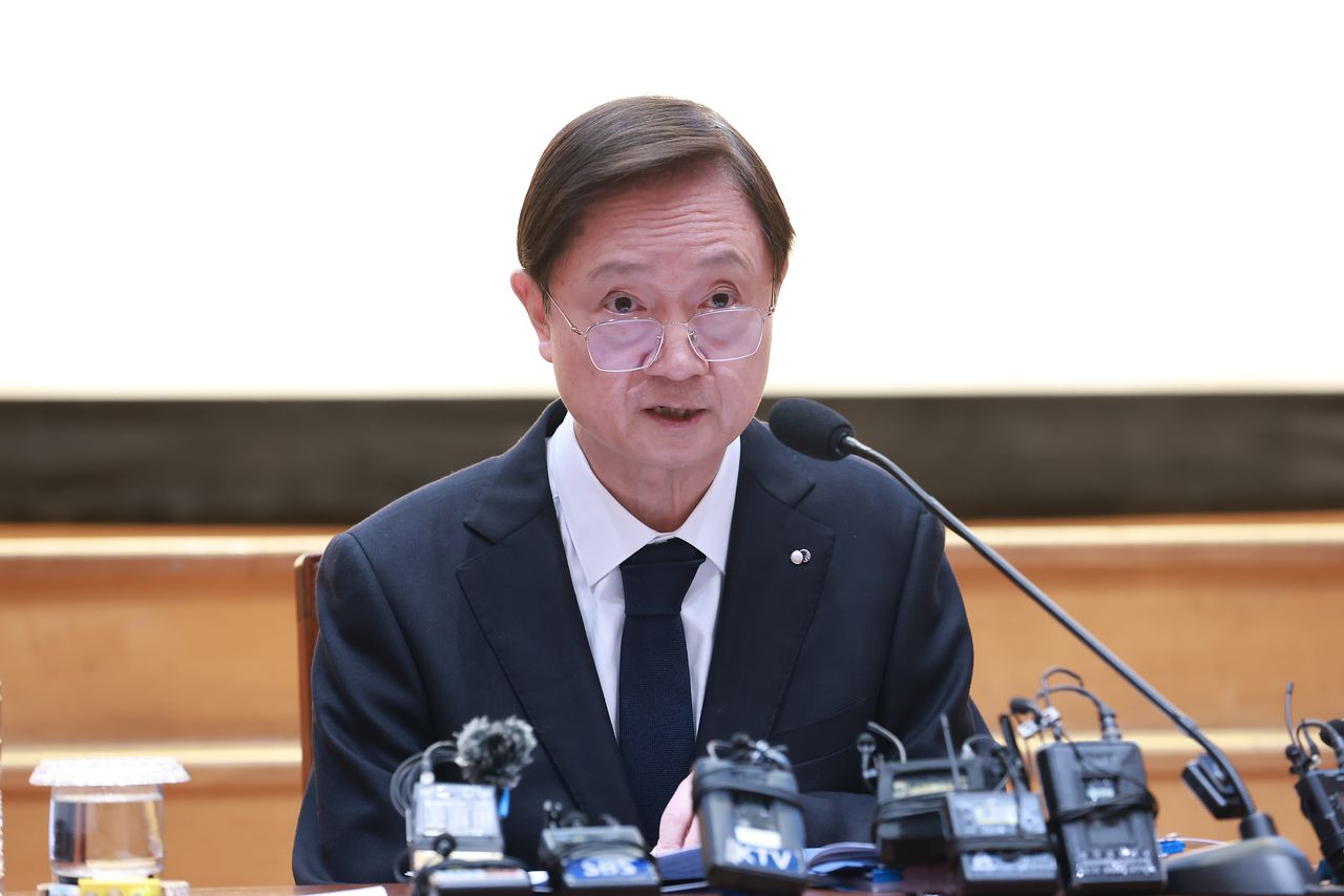 이찬진 금융감독원장이 9일 오전 여의도 금감원 본원에서 2026년 업무계획 발표 및 기자회견을 진행하고 있다. 사진 금감원