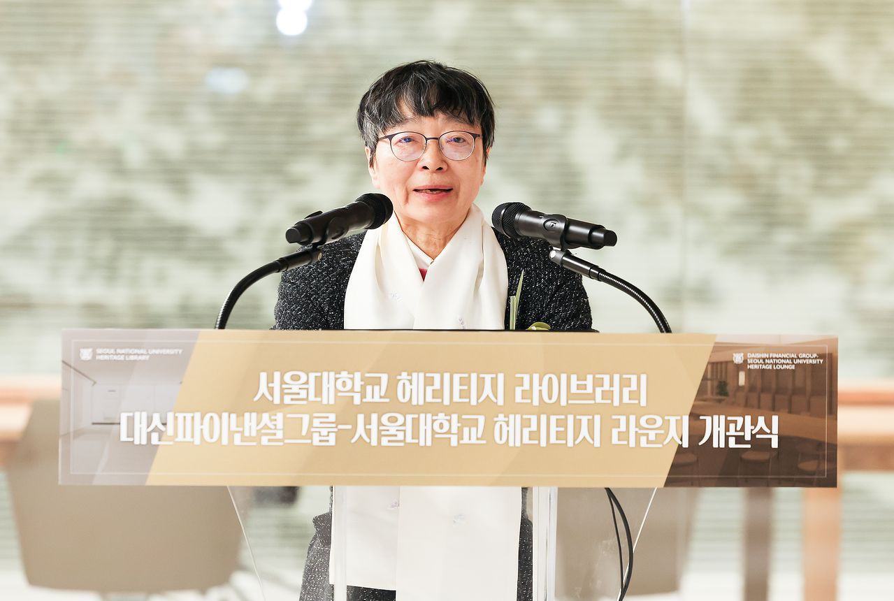 이날 ‘박완서 아카이브’ 개관식에서 축사를 한 딸 호원숙씨는 “가슴이 벅차다”며 서울대와의 인연을 밝혔다. 우상조 기자