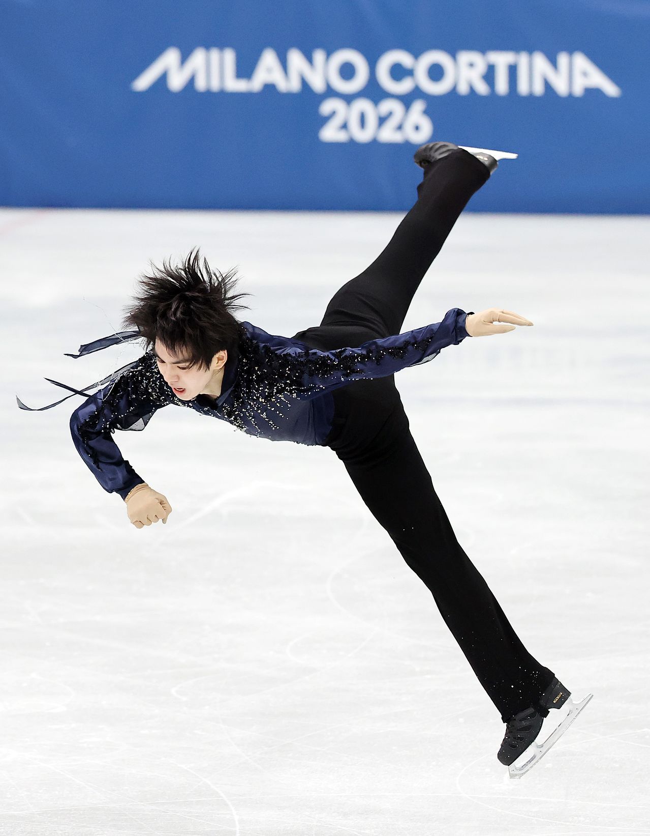 (밀라노=뉴스1) 김진환 기자 = 피겨 차준환이 10일(현지시간) 이탈리아 밀라노 아이스 스케이팅 아레나에서 열린 2026 밀라노·코르티나담페초 동계 올림픽 피겨스케이팅 남자 싱글 쇼트프로그램에 출전해 연기를 펼치고 있다. 2026.2.11/뉴스1