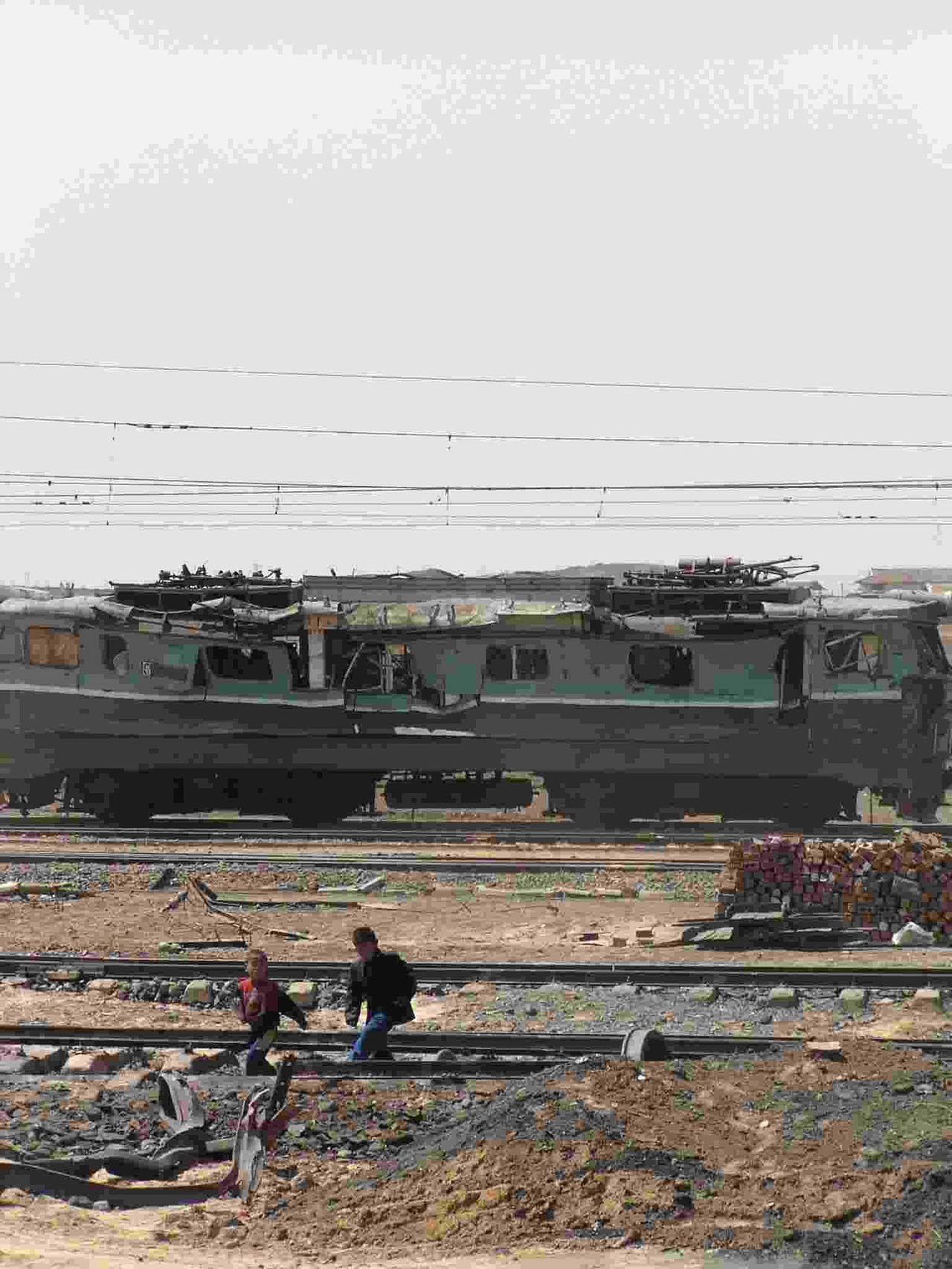 2004년 4월 발생한 북한 용천 열차 폭발사고 현장 모습. [뉴시스]