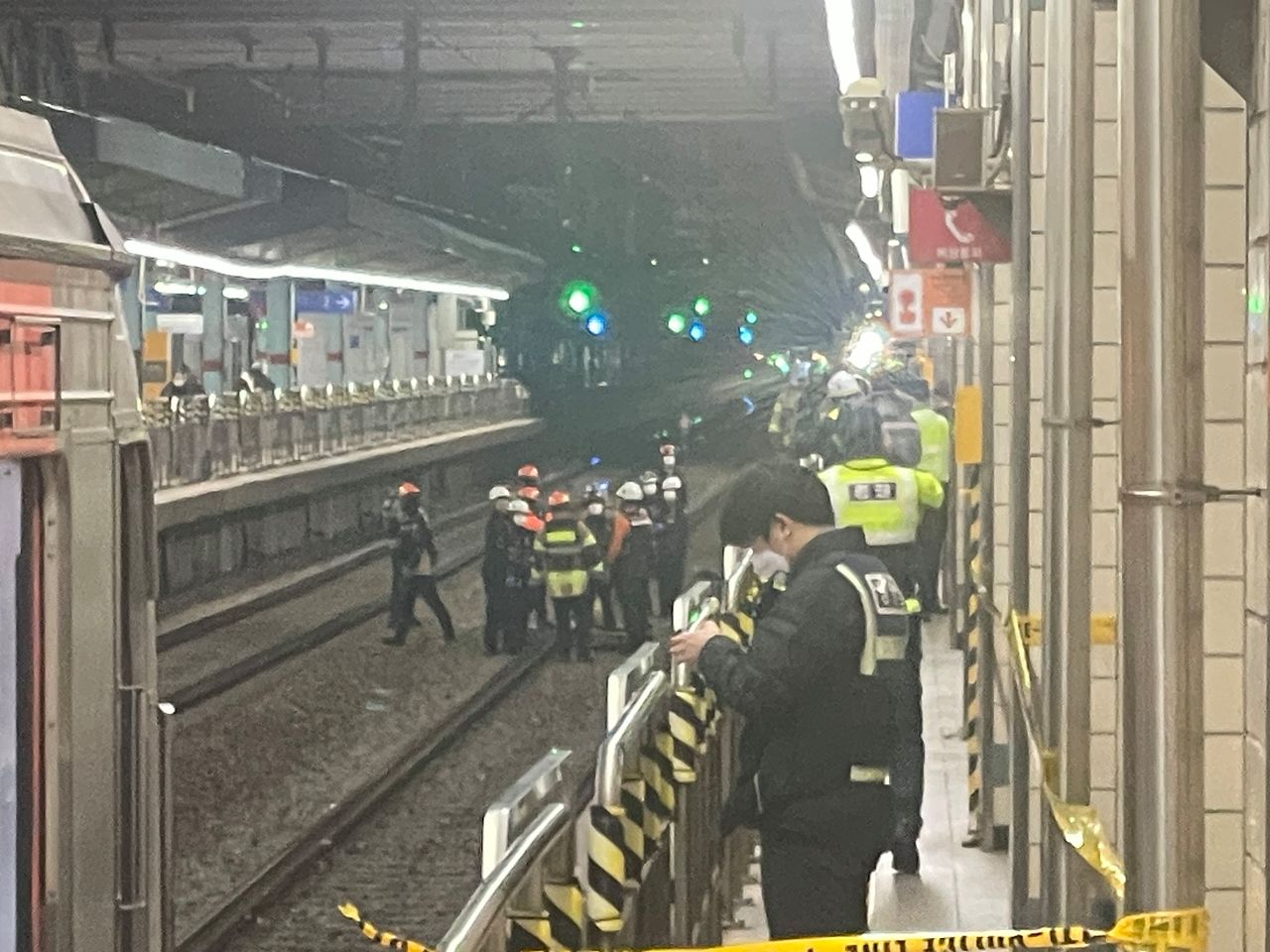 중동역 사고 현장. 연합뉴스