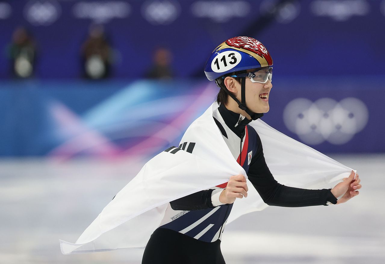 쇼트트랙 남자 1000m 동메달을 따낸 임종언. 연합뉴스