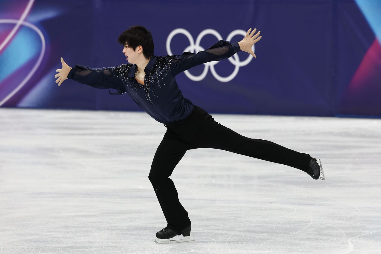 11일 열린 쇼트프로그램에서 연기를 펼치는 차준환. 밀라노=김종호 기자