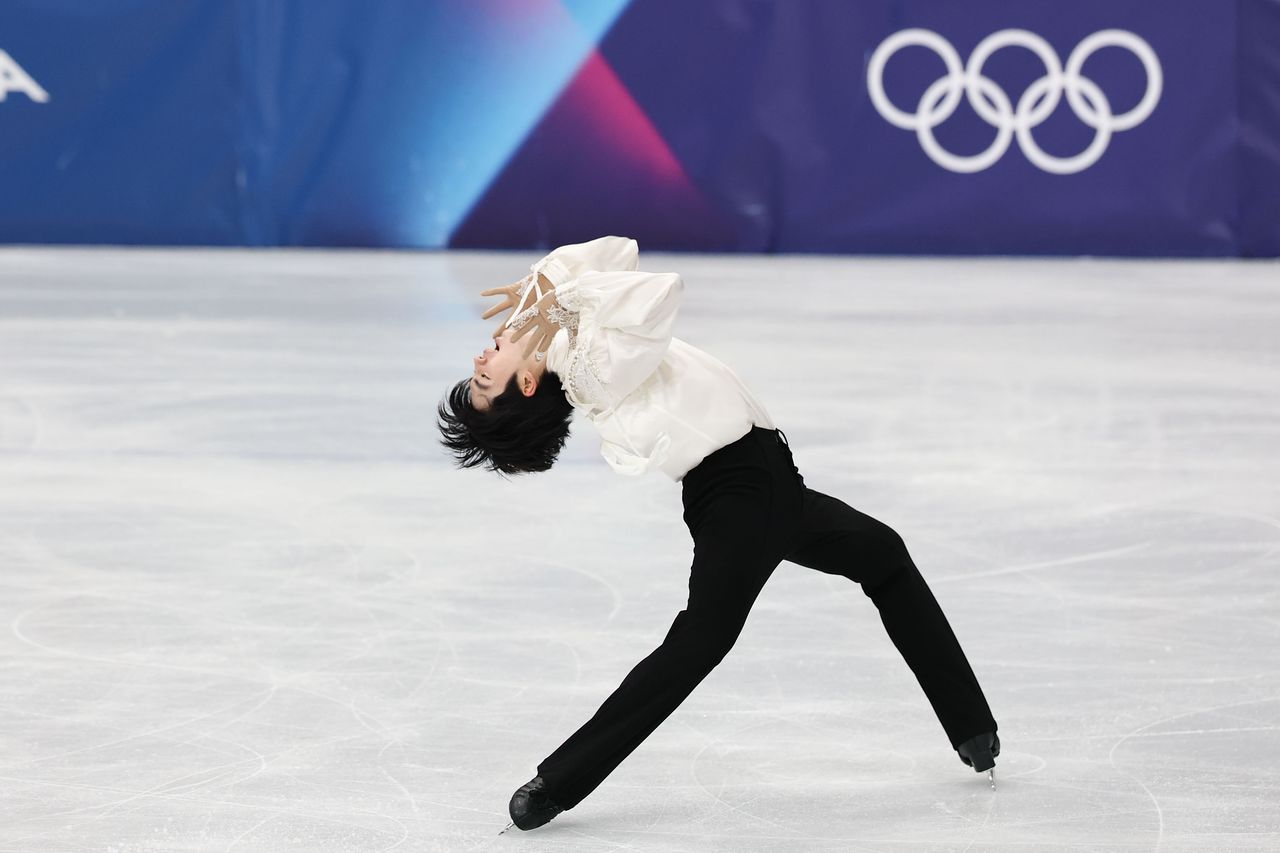 피겨 차준환이 13일(현지시간) 이탈리아 밀라노 아이스 스케이팅 아레나에서 열린 2026 밀라노 코르티나담페초 동계 올림픽 피겨스케이팅 남자 싱글 프리스케이팅에서 연기를 펼치고 있다. 김종호 기자 20260213