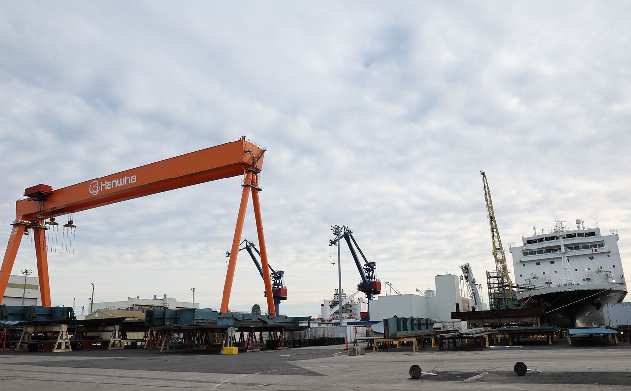 미국 펜실베이니아주 필라델피아의 한화 필리조선소. 사진 한화