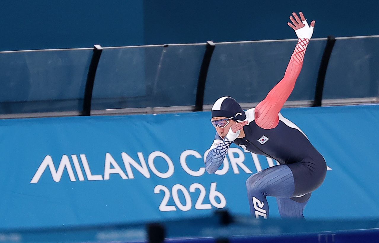 스피드스케이팅 남자 500m 12위에 오른 김준호. 뉴스1