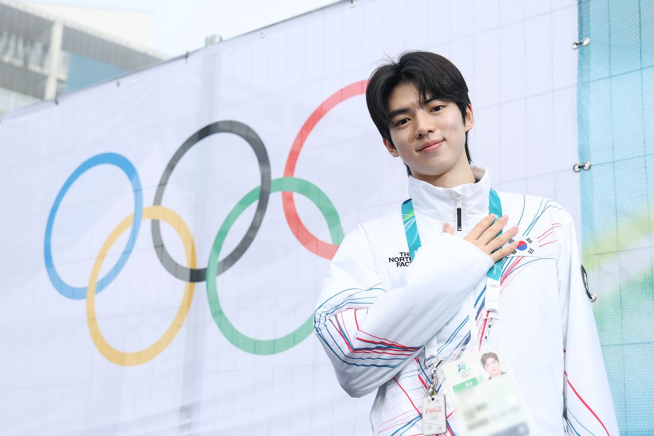 이탈리아 밀라노 올림픽 선수촌에서 중앙일보와 인터뷰를 한 피겨스케이팅 국가대표 차준환. 밀라노=김종호 기자