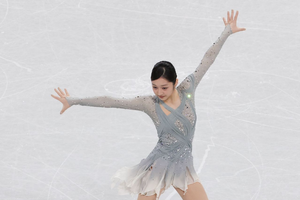  단체전 여자 싱글 쇼트프로그램에 출전했던 신지아. 밀라노=김종호 기자