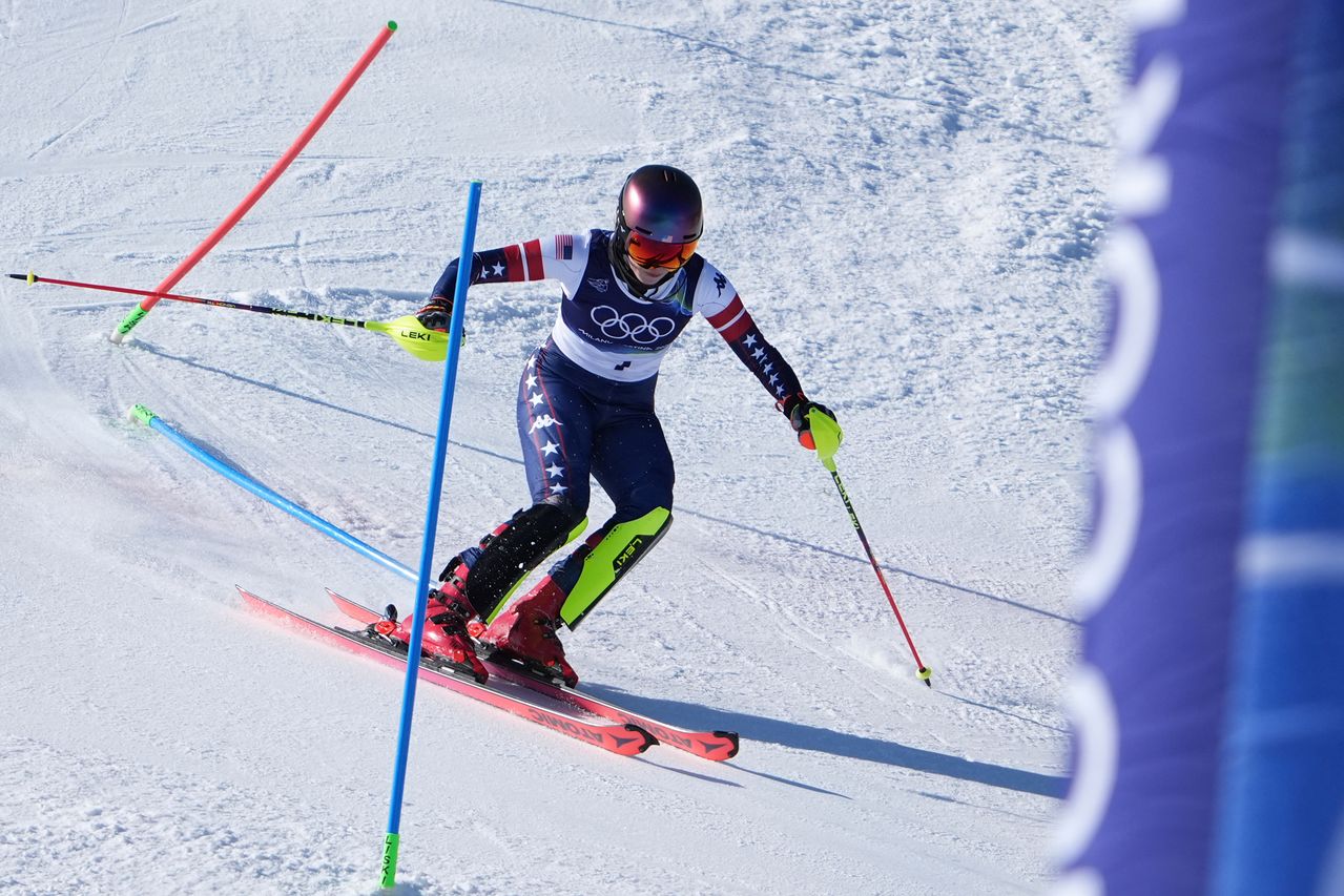 18일 알파인 스키 여자 회전에서 금메달을 따낸 미카엘라 시프린. AP=연합뉴스