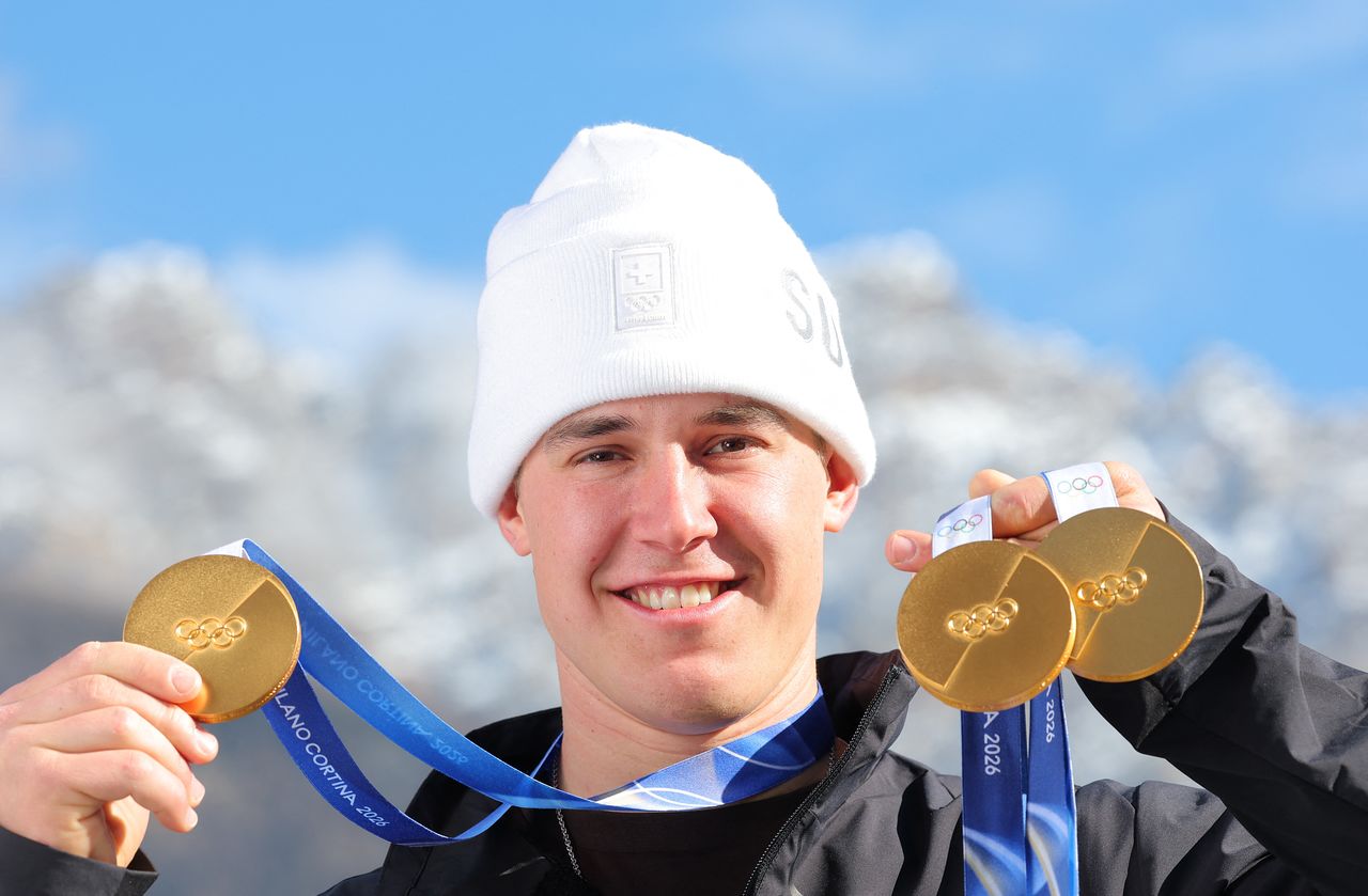 이번 올림픽 첫 3관왕에 오른 스위스 알파인 스키 폰 알멘. 목수로 일하며 올림픽 꿈을 키웠다. 로이터=연합뉴스