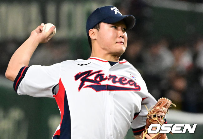 [OSEN=조은정 기자] 한국 야구 대표팀 정우주. 2025.11.16 /cej@osen.co.kr