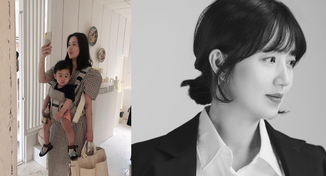 2020년 제주도에 둥지를 틀고 육아에 전념하고 있는 박민지씨와 5년여 경력 단절을 깨고 'AI 아트 디렉터'로서 새 업을 이어가고 있는 현재의 모습. 사진 본인 제공