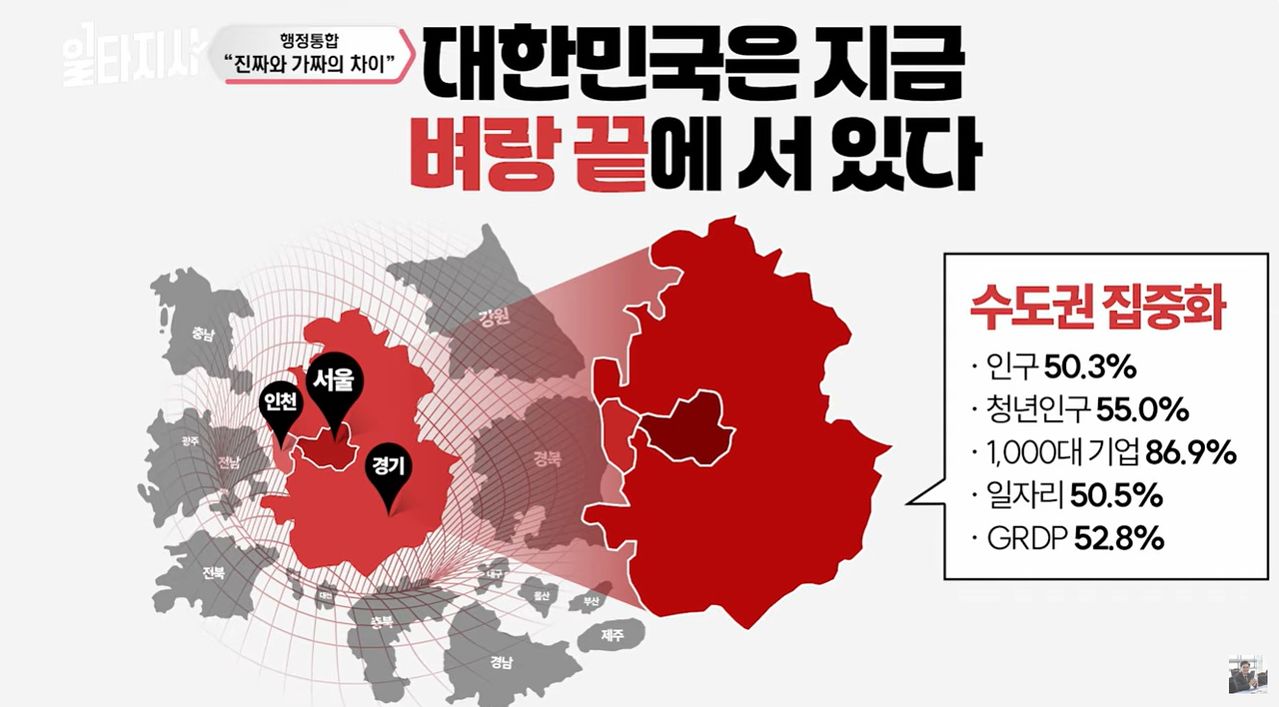 김태흠 충남지사가 자신의 유튜브 채널 '김태흠TV'를 통해 정부와 여당이 추진 중인 행정통합에 대한 견해를 밝혔다. [사진 김태흠TV]