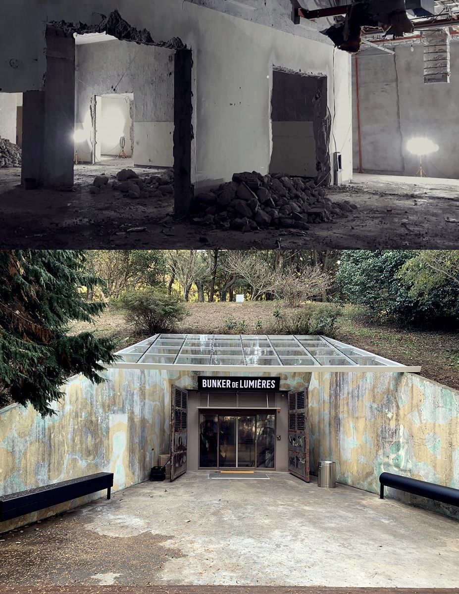 옛 국가 통신시설(위 사진)의 빛과 소음이 차단된 구조를 살려 미디어아트 전시 공간이 된 빛의 벙커 외부. ⓒ빛의 벙커