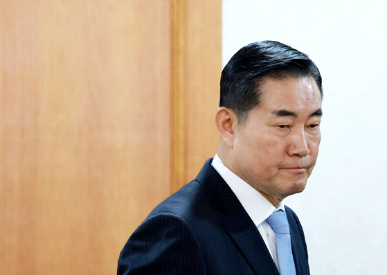 신원식 국가안보실장이 21일 정부서울청사에서 열린 경제안보전략 태스크포스(TF) 회의에 참석하고 있다. 연합뉴스