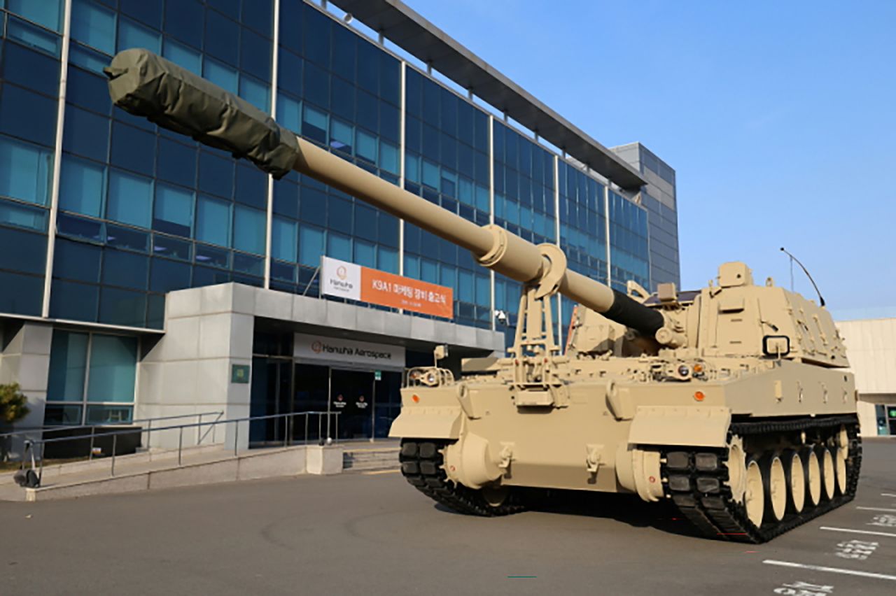 한화에어로스페이스 연구개발 및 마케팅용 K9A1 자주포. 사진 한화에어로스페이스