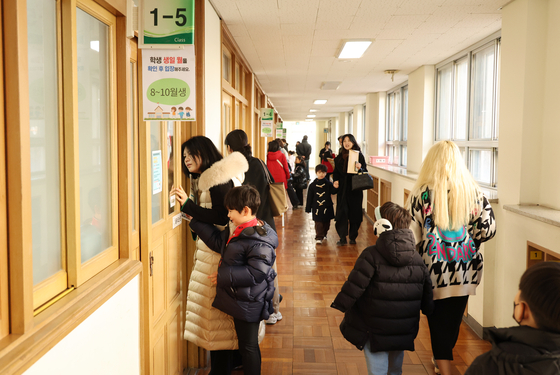 부산지역 공립 초등학교 신입생 예비소집. 기사와 직접적인 관련 없음. 연합뉴스