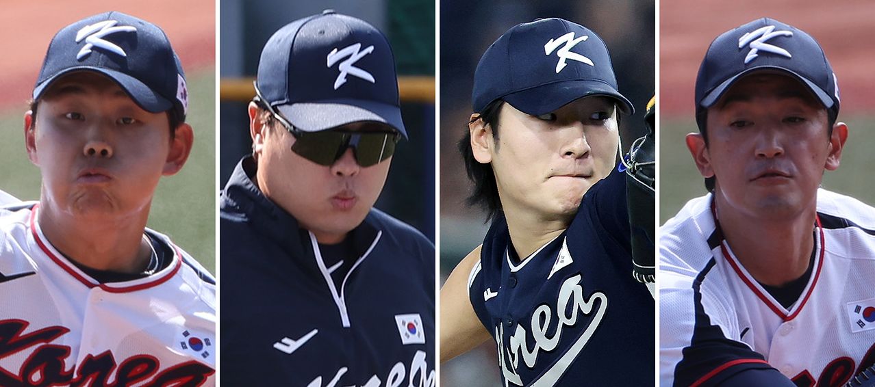 소형준, 류현진, 곽빈, 고영표(왼쪽부터)