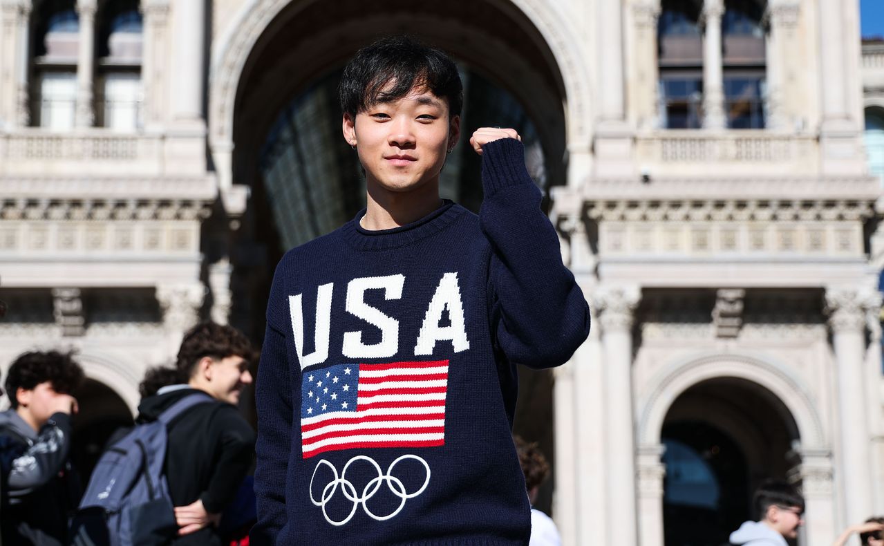 미국 쇼트트랙 앤드류 허가 20일(현지시간) 이탈리아 밀라노 두오모 대성당 광장에서 중앙일보와 인터뷰 하고 있다. 김종호 기자. 2026.02.20.