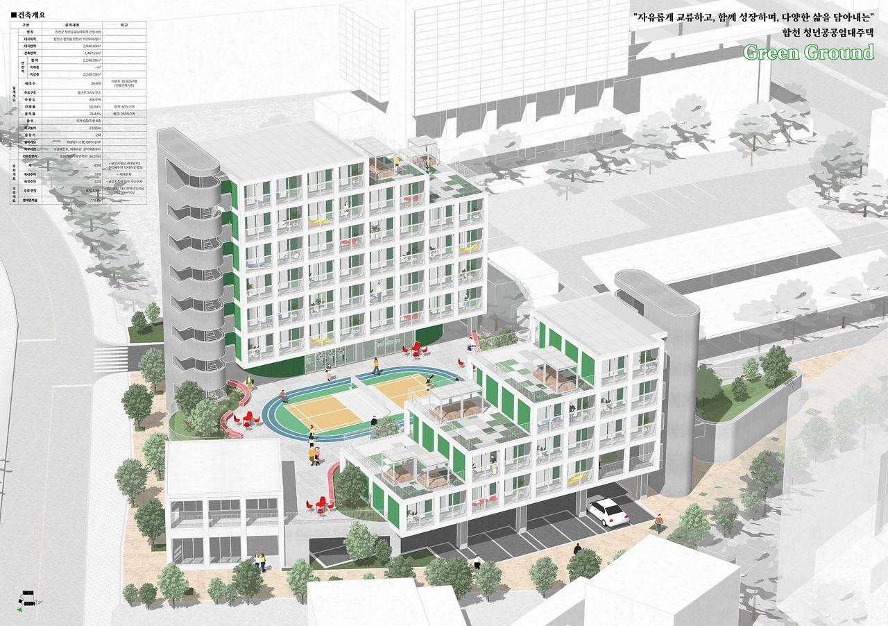 경남 합천군 '청년공공임대주택' 조감도. 자료 합천군