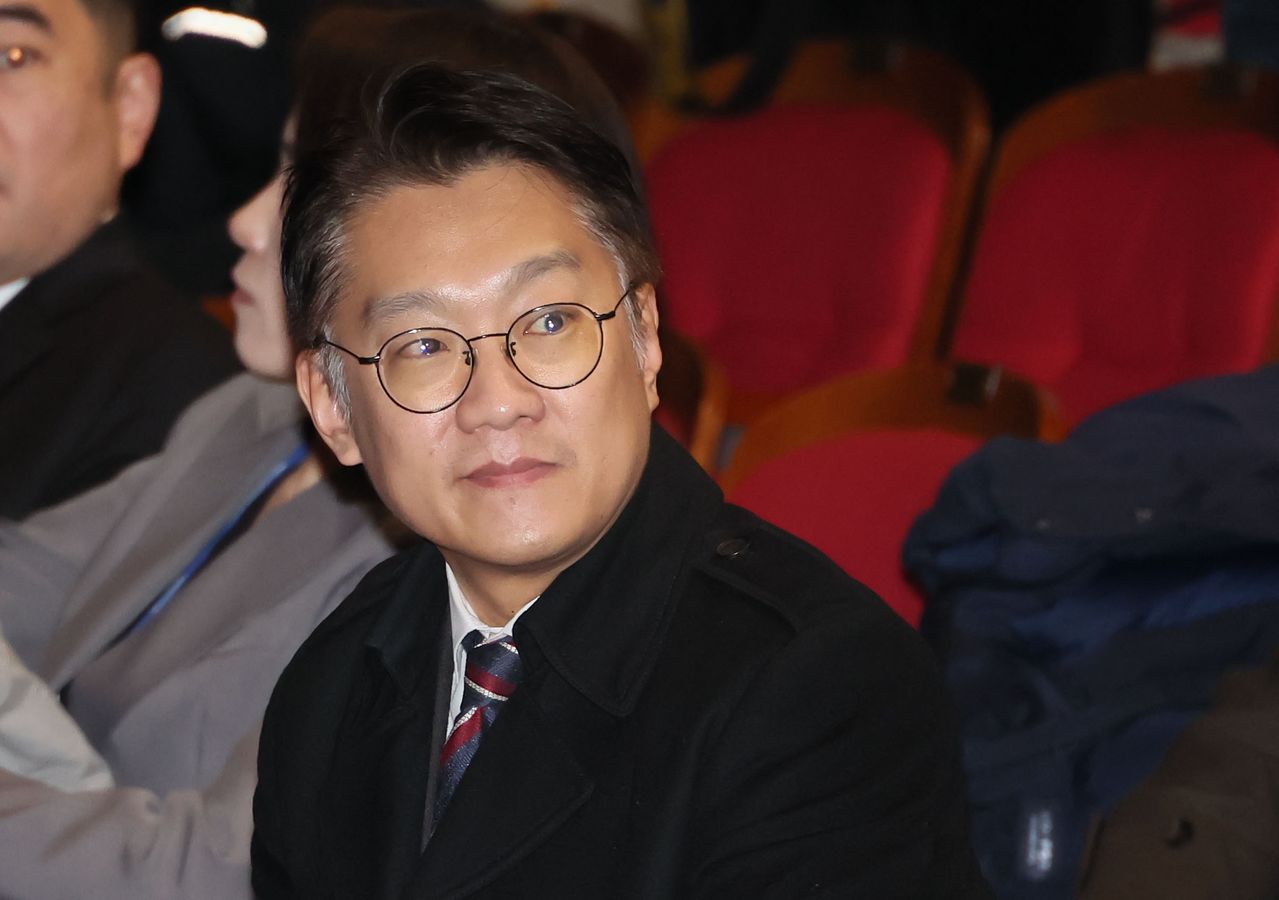 김남준 전 청와대 대변인이 23일 인천 계양문화회관에서 열린 김민석 국무총리 K-국정설명회에 참석하고 있다. 연합뉴스