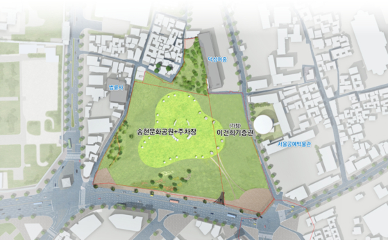 서울 종로구 송현동 송현문화공원 공간구상안. [사진 서울시]