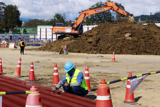 지난해 10월 울산 미포국가산업단지 내 SK AI 데이터센터 시공 현장. 사진 SK에코플랜트.