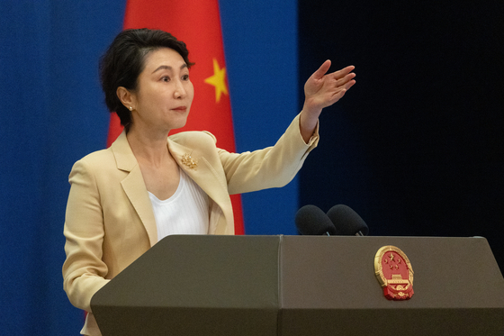 마오닝 중국 외교부 대변인.  EPA=연합뉴스