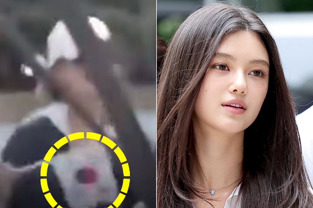 뉴진스 다니엘이 도쿄 마라톤 현장을 찾아 태극기를 들고 응원하고 있다. 사진 뉴스1·스레드 캡처