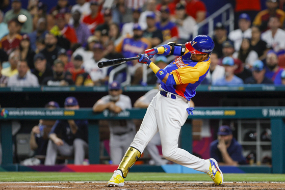 2023 WBC에 출전한 루이스 아라에스. 이번에도 베네수엘라 대표로 출전한다. 로이터=연합뉴스