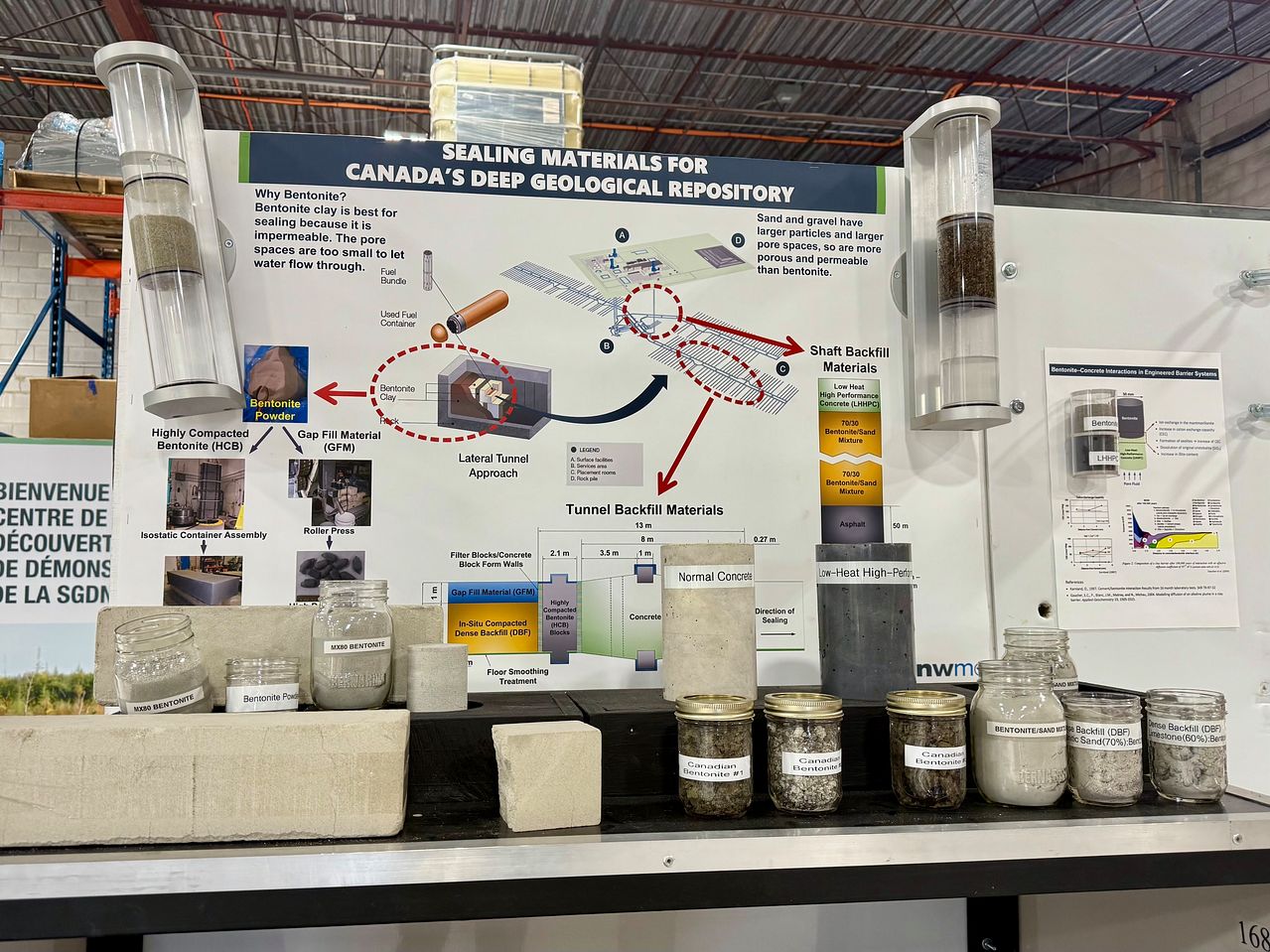 캐나다 방사성폐기물관리기구(NWMO)의 디스커버리 센터. 방폐물 처분시설의 안전성을 쉽게 이해할 수 있도록 각종 시각자료와 벤토나이트 등 핵심 소재가 놓여있다. 남수현 기자