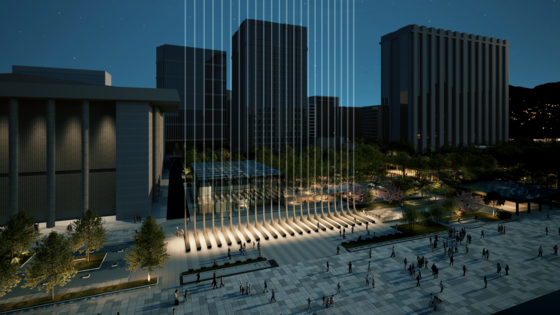 서울 종로구 세종로 광화문광장에 들어설 예정인 감사의정원. [사진 서울시]