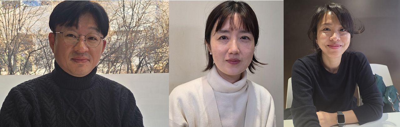허준호(왼쪽부터) 박민지, 이예지씨. 김민정 기자