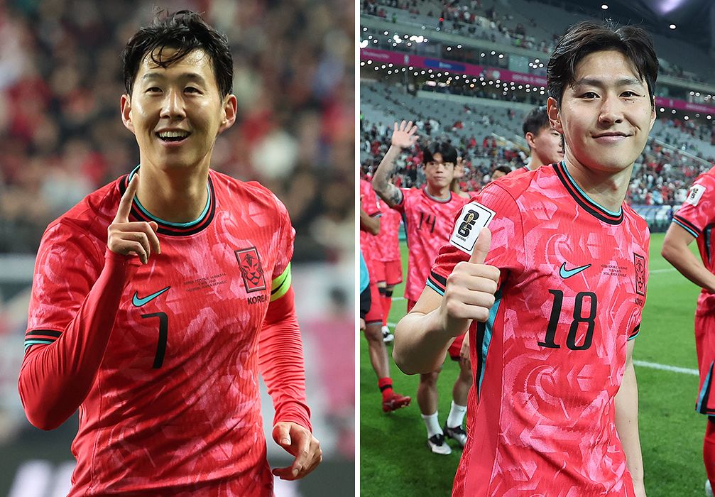 손흥민(왼쪽), 이강인