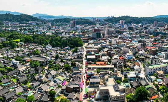 전북 전주시 완산구 전주 한옥마을 전경. 최기웅 기자