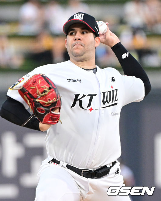 [OSEN=조은정 기자] KT 시절 엔마누엘 데 헤이수스. 2025.09.03 /cej@osen.co.kr