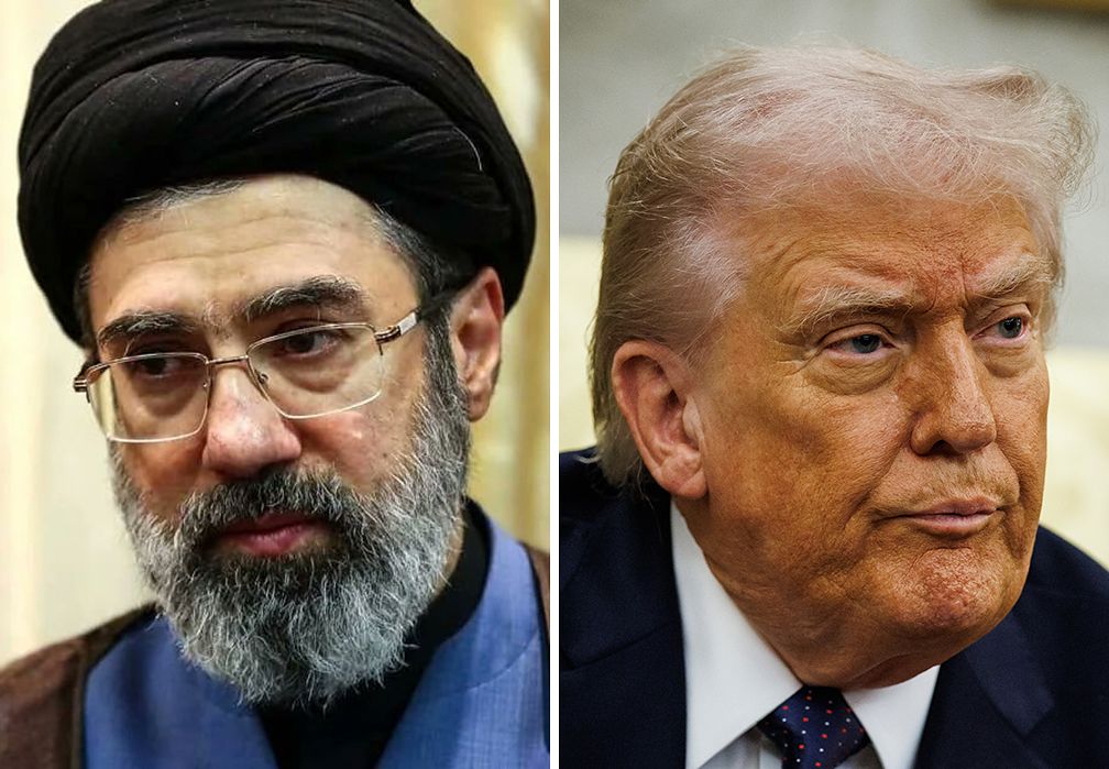 도널드 트럼프 미국 대통령이 9일 이란의 새 지도자 모즈타바 하메네이(왼쪽)에 대해 부정적인 시각을 공개적으로 드러냈다. EPA=연합뉴스, SNS 캡처