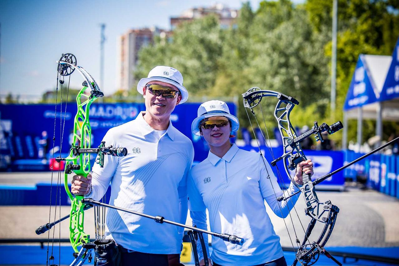 2025 양궁 컴파운드 국가대표 최용희, 소채원. 사진 대한양궁협회