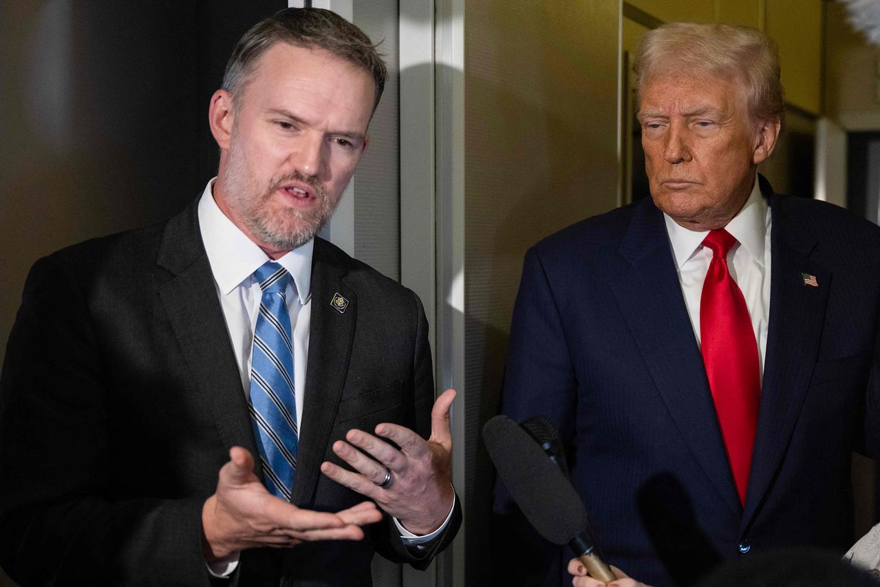 제이미슨 그리어 미국 무역대표부 대표와 도널드 트럼프 미국 대통령. AFP=연합뉴스