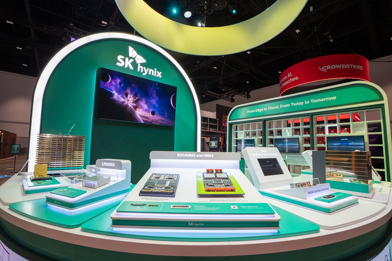 SK하이닉스가 미국 새너제이에서 열린 ‘GTC 2026’에 꾸린 전시관. 사진 SK하이닉스