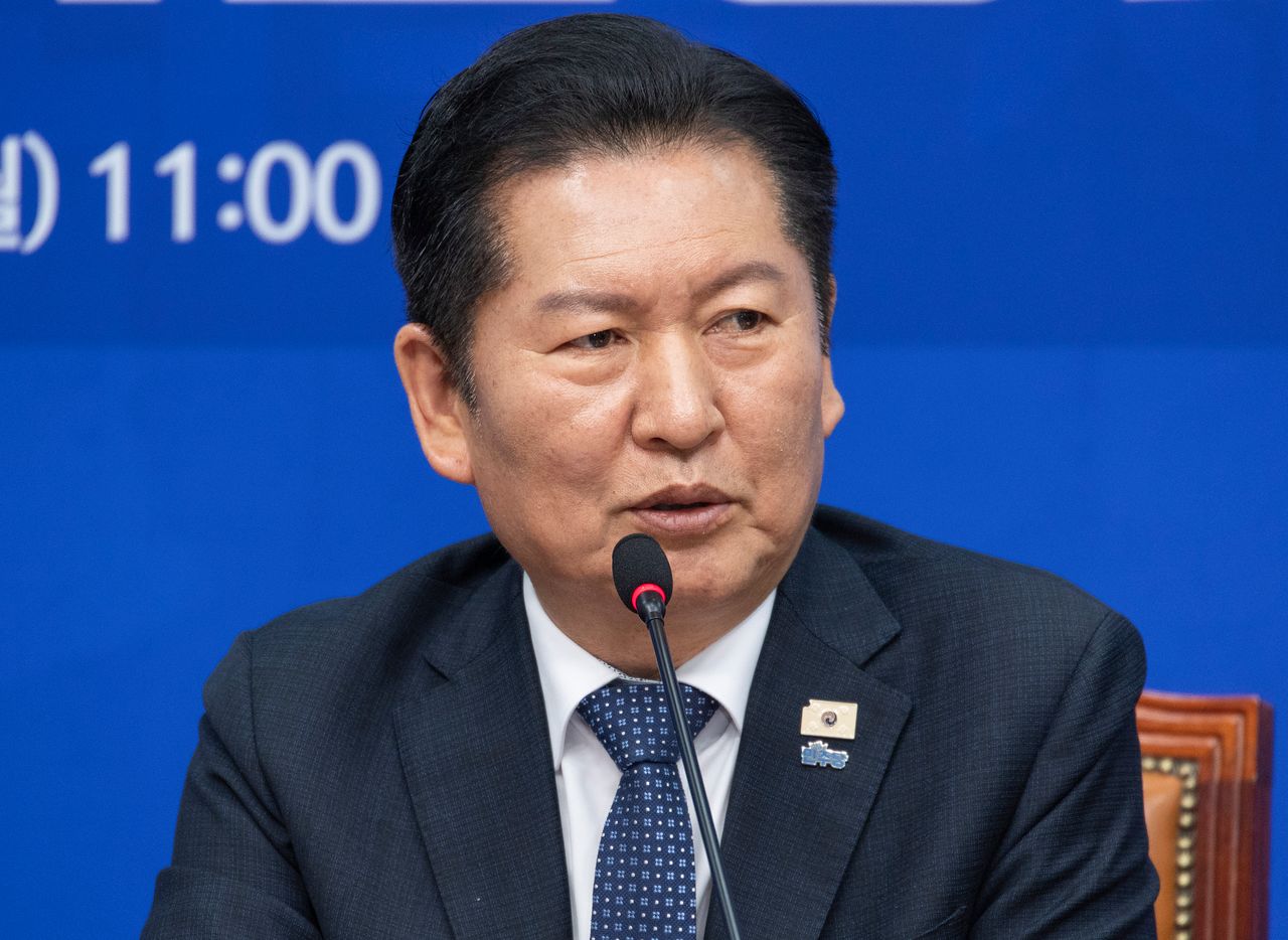 정청래 더불어민주당 대표. 연합뉴스 