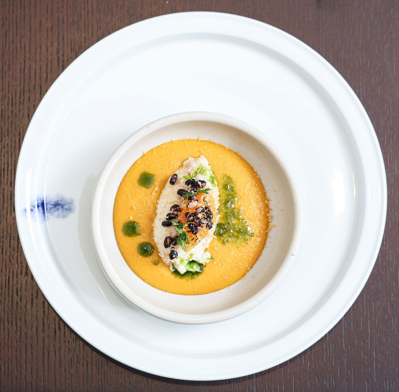 한국 식재료를 활용한 프랑스 요리. 태안 암꽃게. 김경록 기자