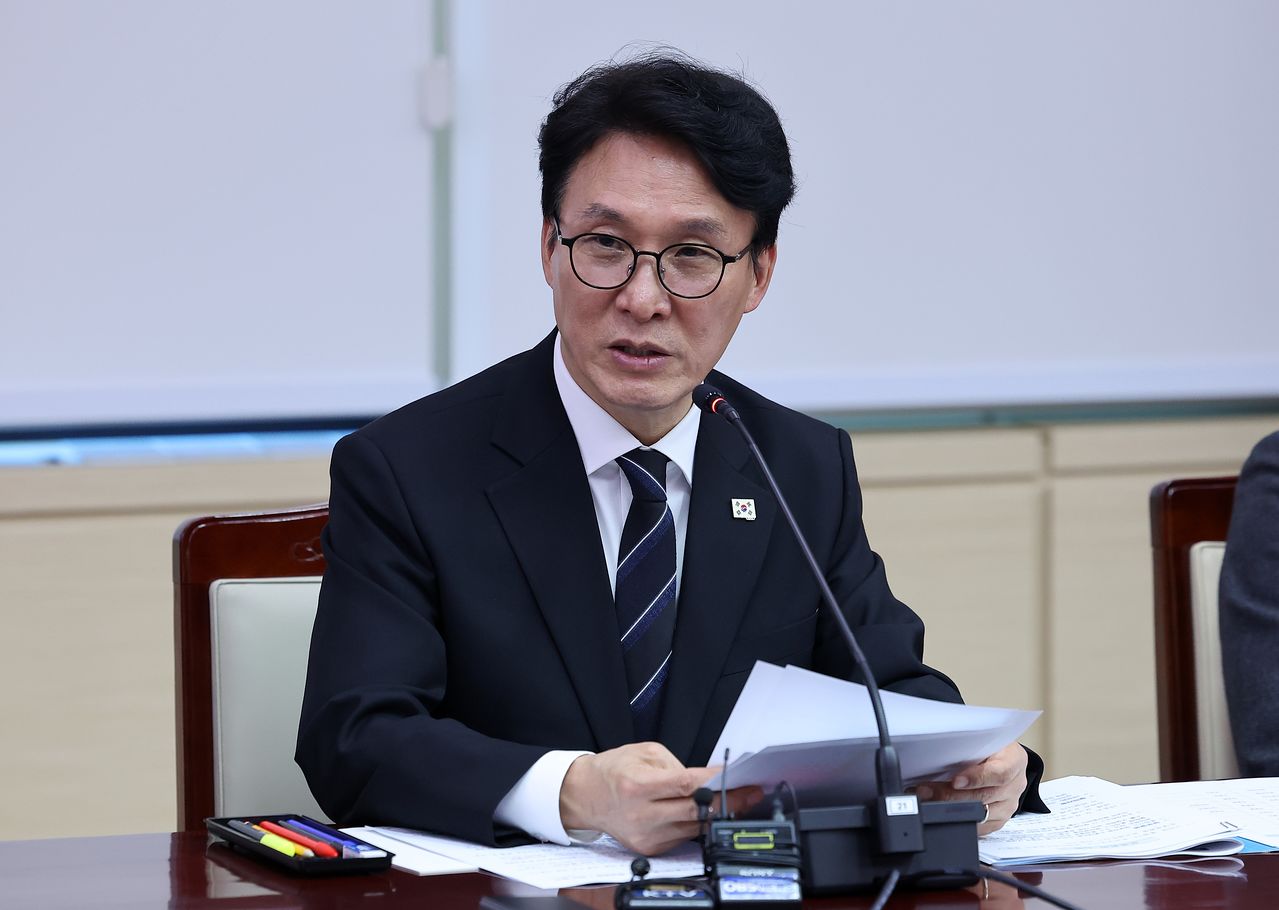 김민석 국무총리가 20일 서울 종로구 정부서울청사에서 열린 범정부 드론·대드론 통합 TF 출범식 및 전체회의에서 모두발언을 하고 있다. 뉴스1