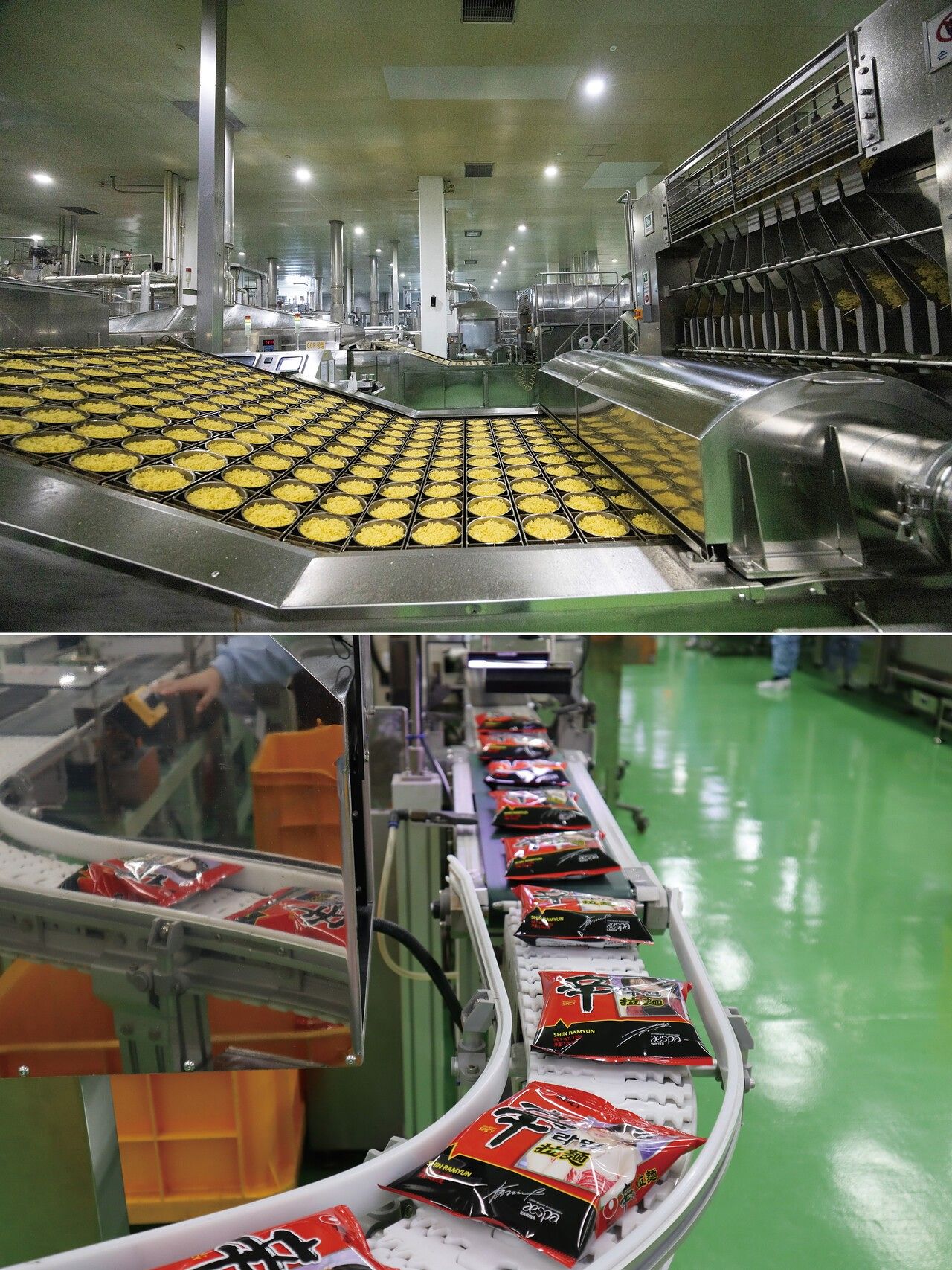 농심 구미공장에서 수출용 신라면이 생산되고 있다. [사진 농심]