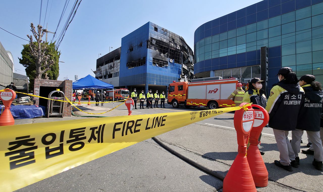 화재 참사가 난 대전 대덕구 안전산업(주)현장. 김성태 객원기자