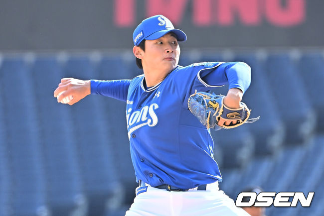 [OSEN=창원, 이석우 기자] 삼성 라이온즈 육선엽 060 2026.03.19 / foto0307@osen.co.kr