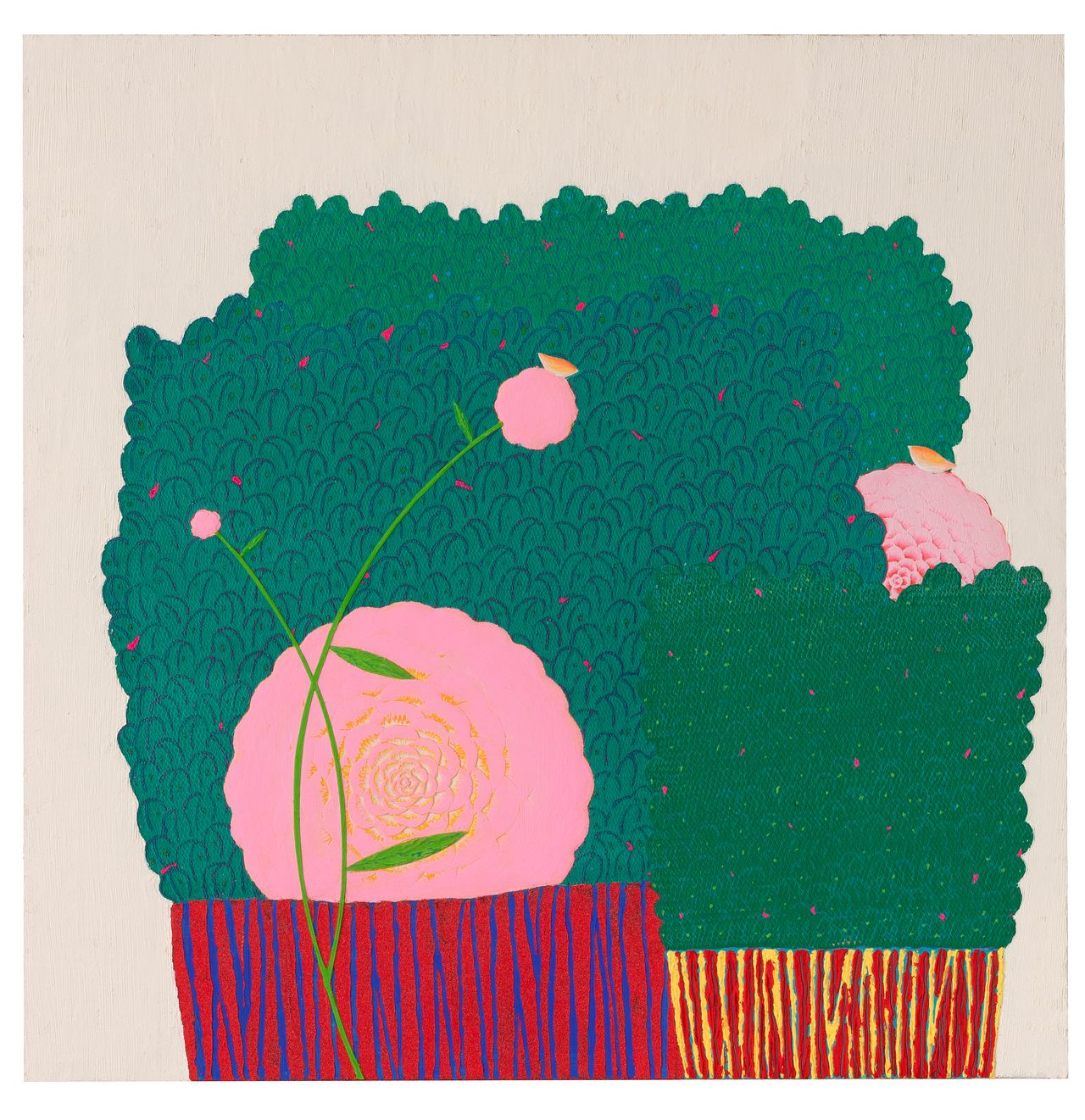 숨바꼭질- 꿈꾸는 겁쟁이,55x55cm,Mixed media, 2026, 작가 이미애