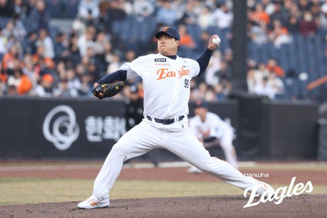 한화 이글스는 23일 대전 한화생명 볼파크에서 열린 2026 신한 SOL KBO리그 NC 다이노스와의 경기에서 11-4로 대승을 거뒀다. 이날 승리로 2연패를 끊은 한화는 시범경기 전적 5승6패를 만들었다. 한화 이글스 제공