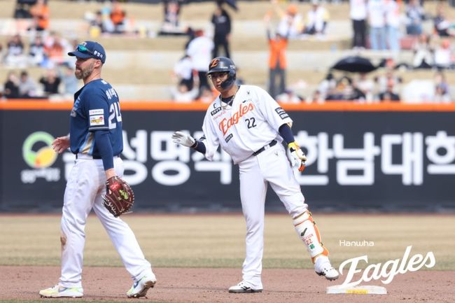 한화 이글스가 24일 대전 한화생명 볼파크에서 열린 2026 신한 SOL KBO리그 NC와의 최종전에서 9-8 끝내기 승리를 거뒀다. 이날 승리로 한화는 6승6패로 시범경기를 마무리, 3월 28일 대전에서 키움 히어로즈와의 정규시즌 개막전을 치른다. 한화 이글스